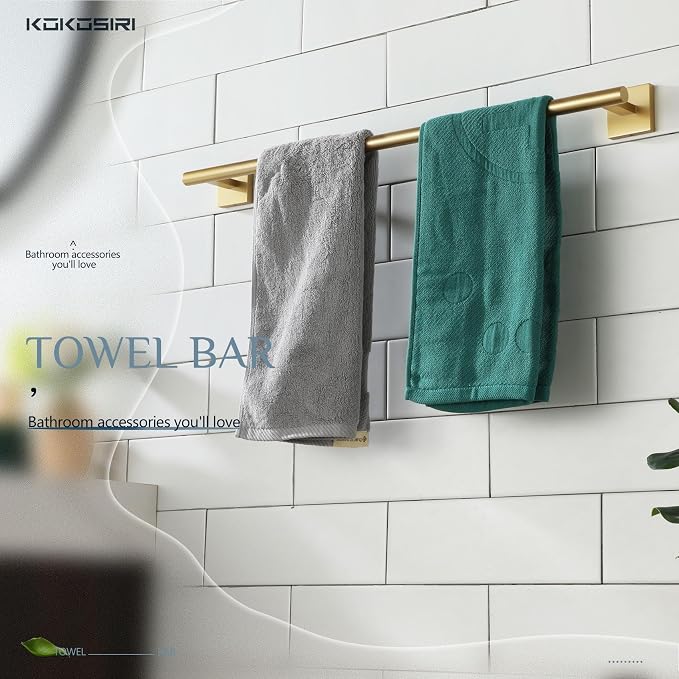 KOKOSIRI Towel Bar Bathroom Towel Holder - Image 3
