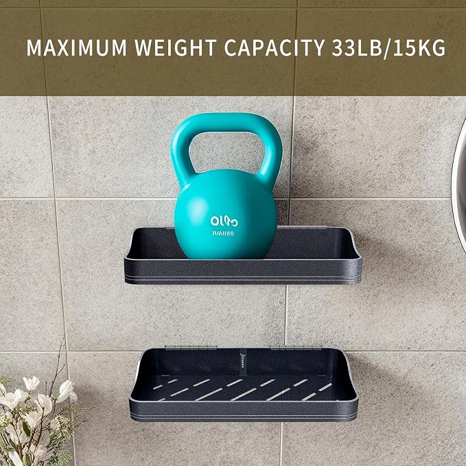 Luxury Shower Caddy, Rustproof Metal Large Capacity Bathroom Shelves - Image 5