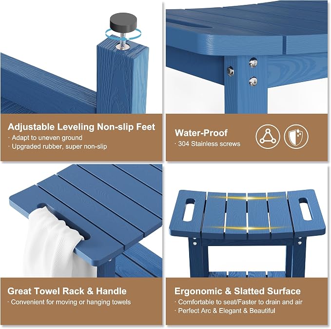 HIPS Shower Benches for Inside Shower, Shower Stool - Image 3