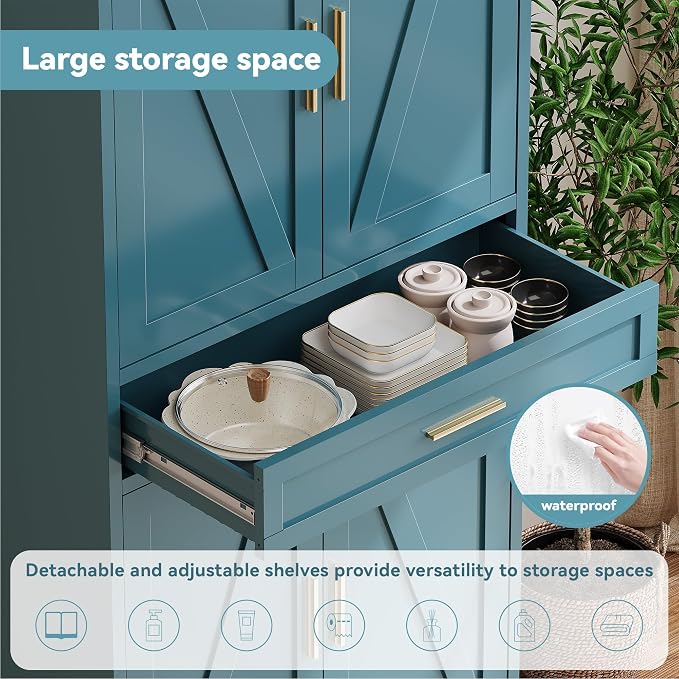 71" Tall Metal Storage Cabinet - Image 4