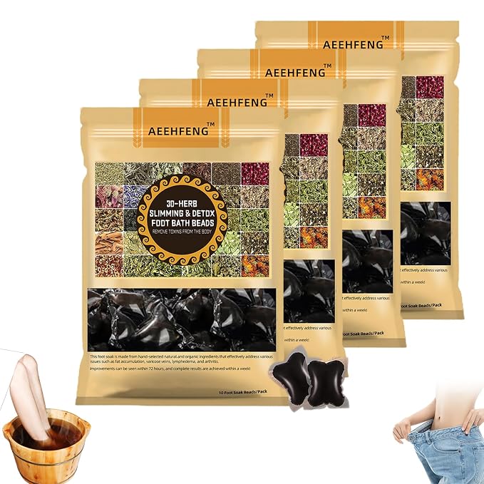 30-Herb Detox Foot Bath Beads, Professional Herbal Detox Foot Soak Beads by Unknown