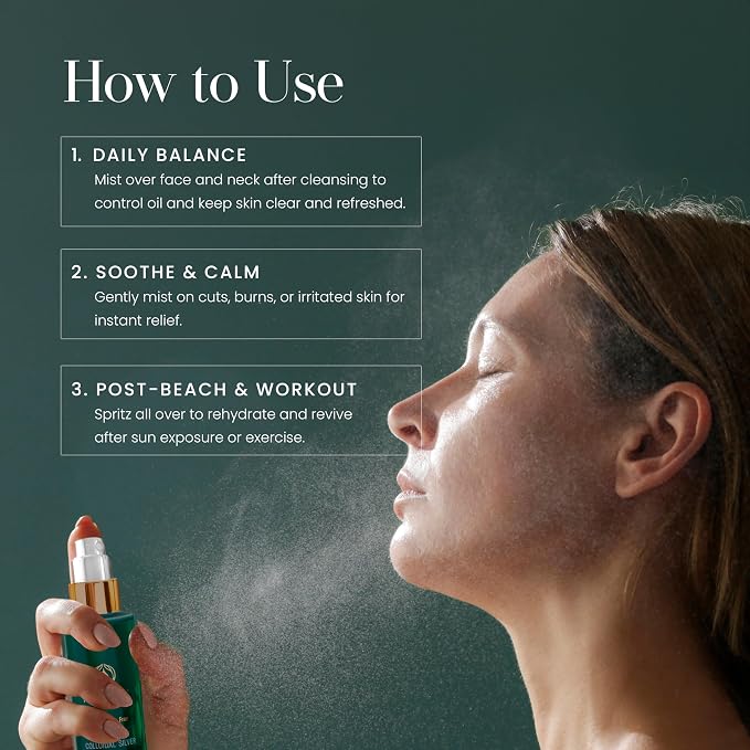 Hylunia Colloidal Silver Mist Toner 5.1 fl. oz. – Hydrating Versatile Toner - Image 6