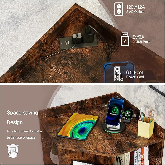 Corner Cabinet, Wooden Cube Storage - Image 6