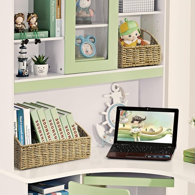 Ollieroo Natural Seagrass Storage Baskets, Handwoven Wicker Storage Bins - Image 6