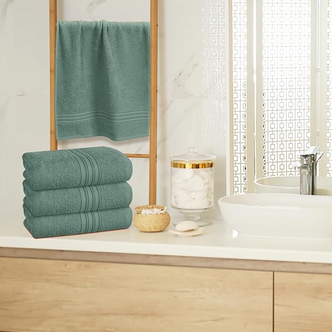BOUTIQUO Ultra Soft Cotton 6 -Piece Hand Towel Set 16x24 Inch, Spa & General - Image 4