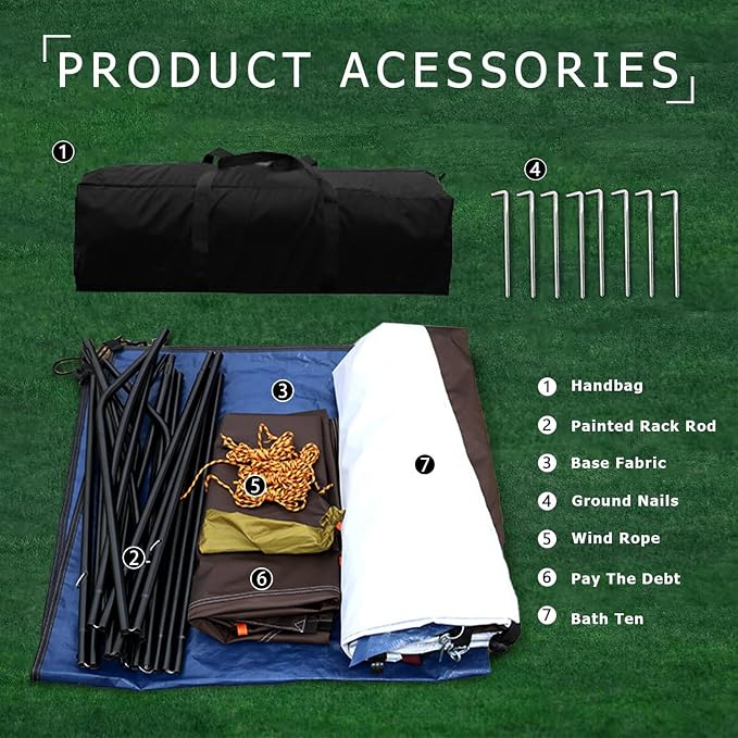 Camping Tent Shower Tent, Outdoor Changing - Image 6