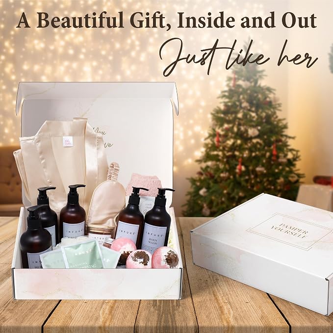17-Piece Luxury Gift Set with Robe | Complete INFUSÉ White Tea & Coconut Bath - Image 7