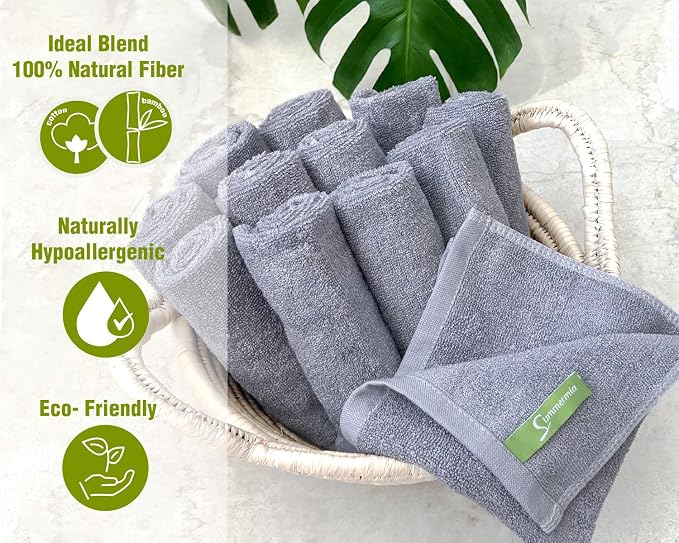 12 Pack Washcloths 13" x 13" - Image 2
