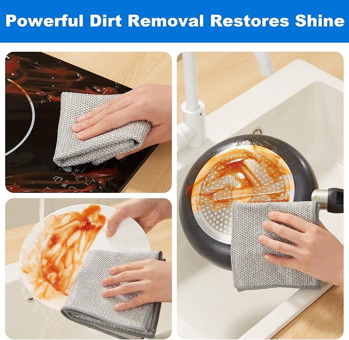 JOYMOOP Multipurpose Non-Scratch Wire Dishwashing Rag - Image 5