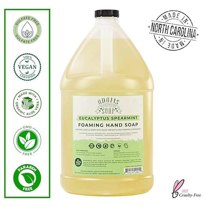 Adams Handmade Soap Liquid Foaming Soap 1 Gal - Image 2