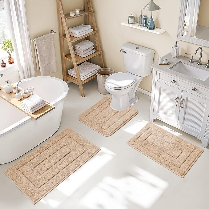GRANNY SAYS Bathroom Rugs Sets 3 Piece, Soft Absorbent Microfiber Bath Mats - Image 5