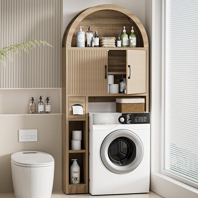 Spurgehom Over The Toilet Storage Cabinet, Bathroom Shelf Organizer Freestanding - Image 7