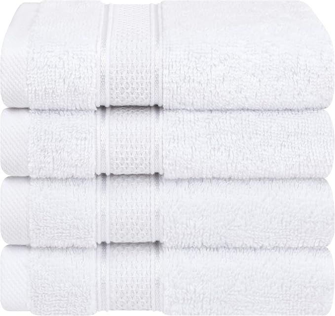 American Soft Linen Salem Washcloth Sets, 4 Piece Luxury 600 GSM 100% Cotton by AmericanSoftLinen