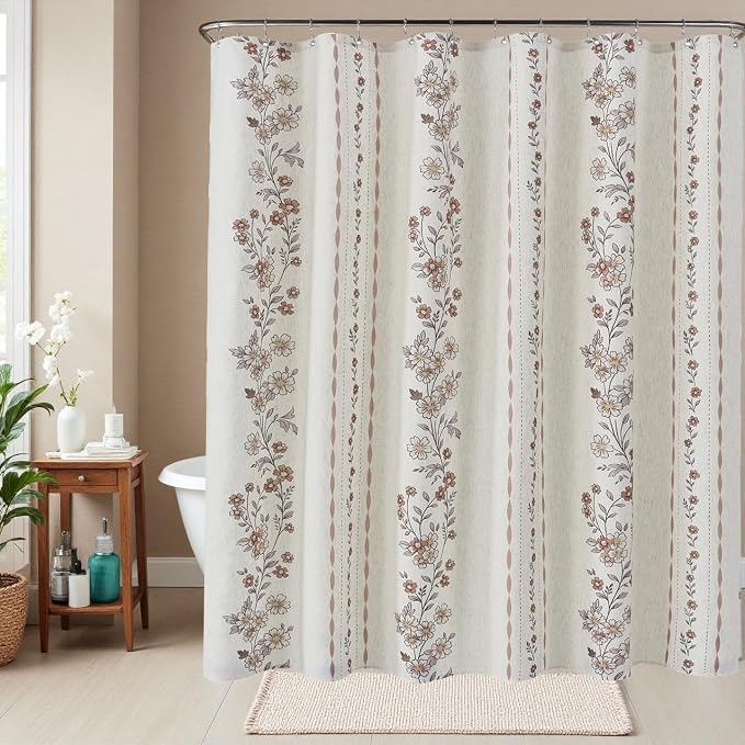 ORTIGIA Farmhouse Floral Shower Curtains - Image 2