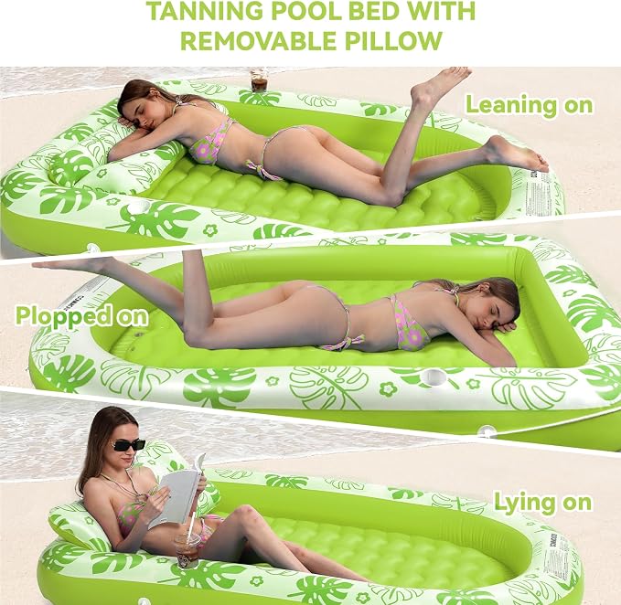 Inflatable Tanning Pool Lounger Float - Image 5