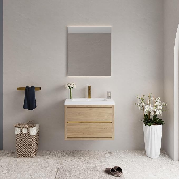 Modern 30" Wall-Mounted Bathroom Vanity - Image 8