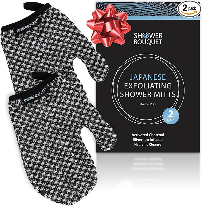 Japanese Exfoliating Mitt 2-Pack by ShowerBouquet%C2%AE