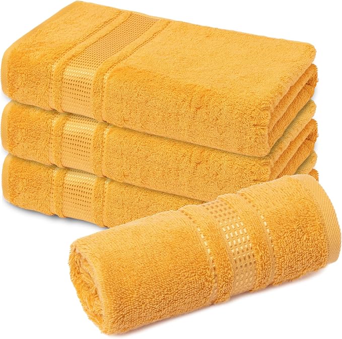Melissa Linen, 4-Piece Washcloth, 100% Cotton Towels by MelissaLinen