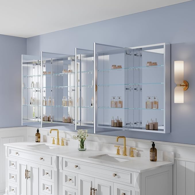 WELLFOR 92" x 36" Bathroom Medicine Cabinet - Image 6