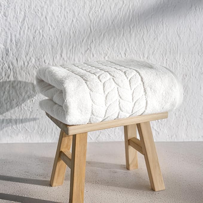 BAGNO MILANO Organic Turkish Cotton Bath Towels, Luxury Jacquard Collection - Image 9