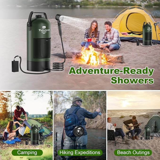 Portable Shower for Camping, 5 Gal/20 L Solar Heating Camping Shower Bag - Image 6