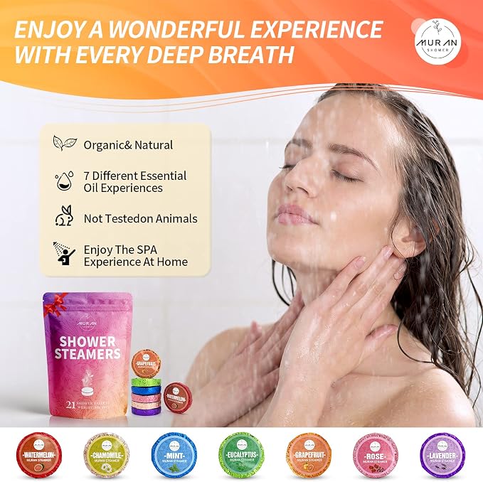 Shower Steamers Aromatherapy 21-Pack Shower Bombs Christmas Gifts - Image 3