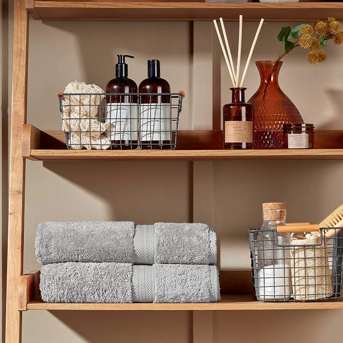 Christy Renaissance 4 Piece Gray Towel Set | 100% Egyptian Cotton | Luxury - Image 2