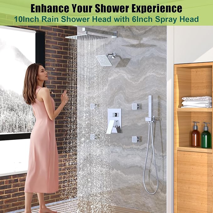 Enga Shower Faucet Set, Dual Shower Head System - Image 6
