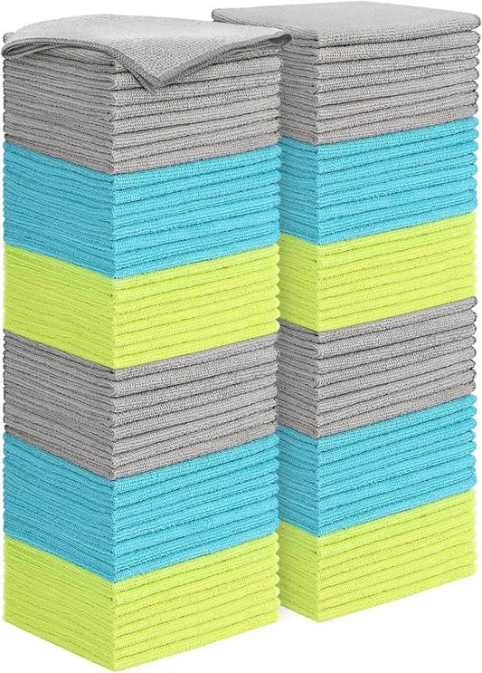 AIDEA Microfiber Cleaning Cloth-100PK, Soft Microfiber Towels by AIDEAHOME