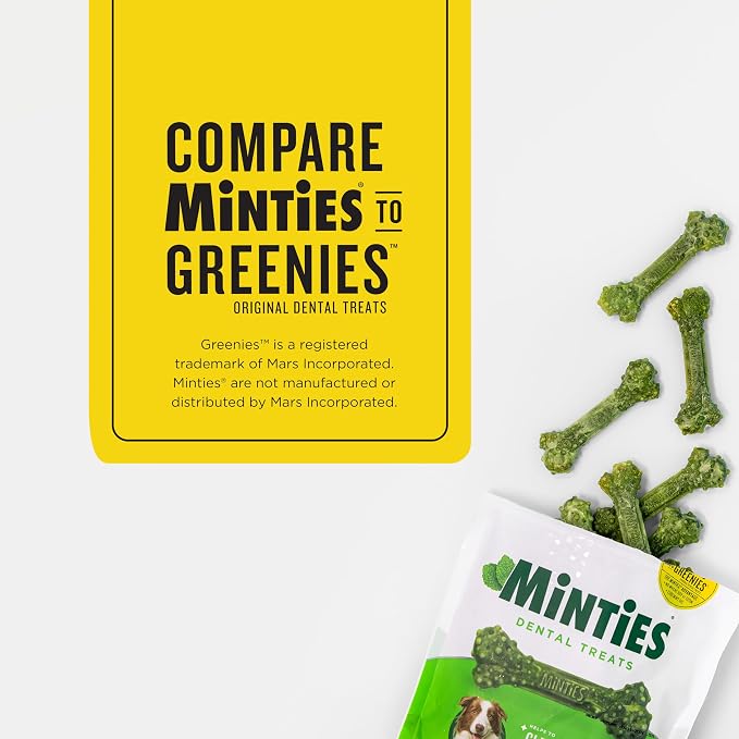 Minties Dental Chews for Dogs, Vet-Recommended Mint-Flavored Treats for Large - Image 3