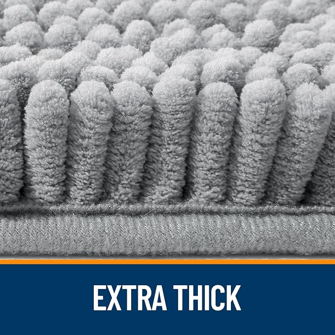 OLANLY Bathroom Rugs 47x17, Extra Soft Absorbent Chenille Bath Rugs, Rubber - Image 4