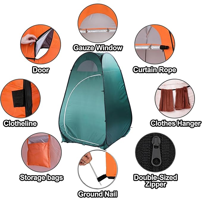 4x4ft Pop Up Privacy Shower Tent - Image 6
