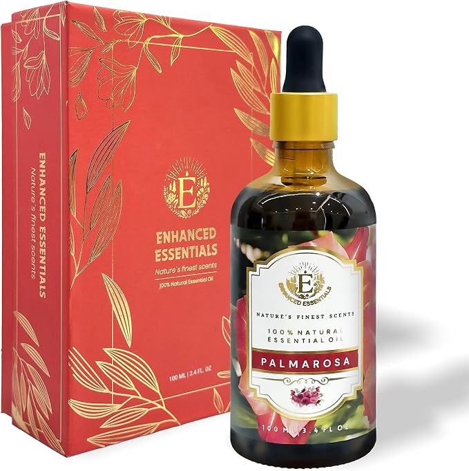 Luxurious Palmarosa Essential Oil by Enhanced Essentials| Slow Distilled & Pure| by Unknown