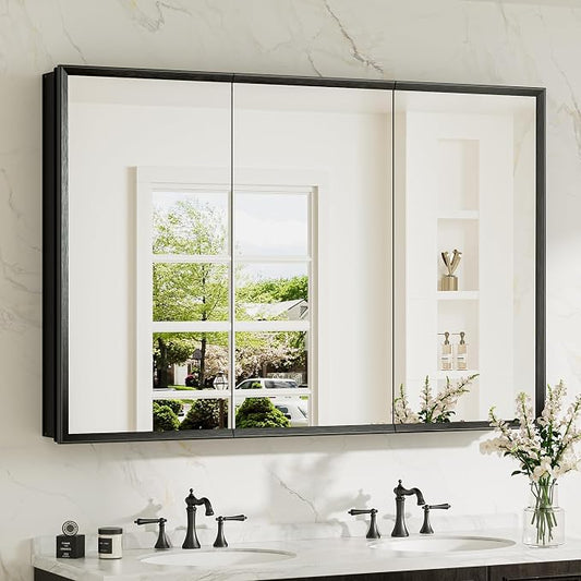 TokeShimi 48 x 32 Medicine Cabinet Recessed, Assembly Required, Lagre Medicine by RefinedBathroomAccessories