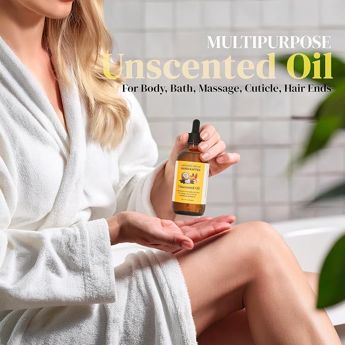 Almond Coconut Unscented Moisturizing Body Oil - Image 5