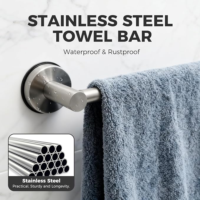 Adjustable Suction Cup Towel Bar - Image 4