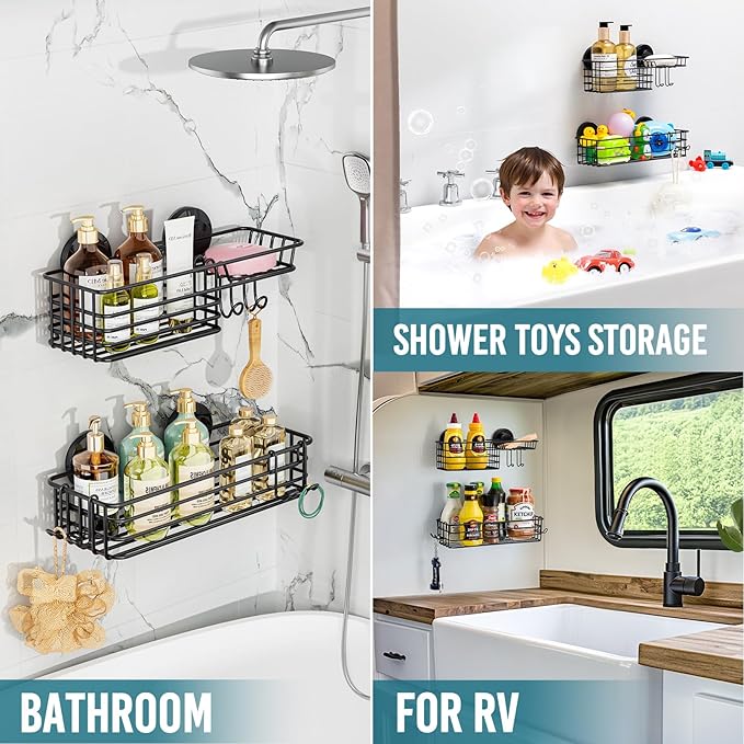 TAILI Shower Caddy Suction Cup 2 Pack - Image 6