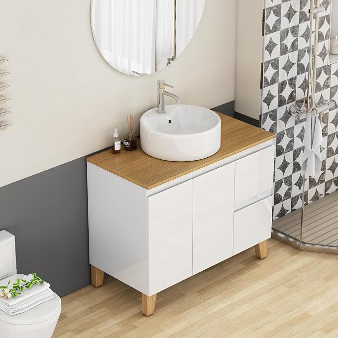 36-Inch Bathroom Vanity with Ceramic Sink Combo, Freestanding Bathroom Vanities - Image 4