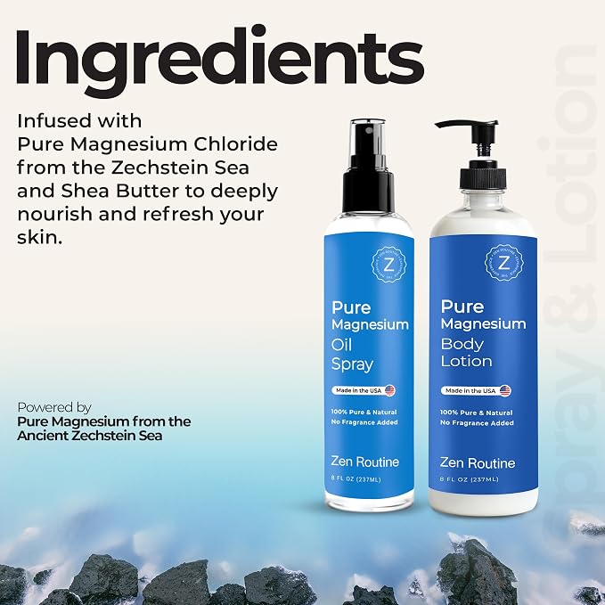 Magnesium Lotion + Magnesium Oil Spray Set | Pure Topical Magnesium - Image 5