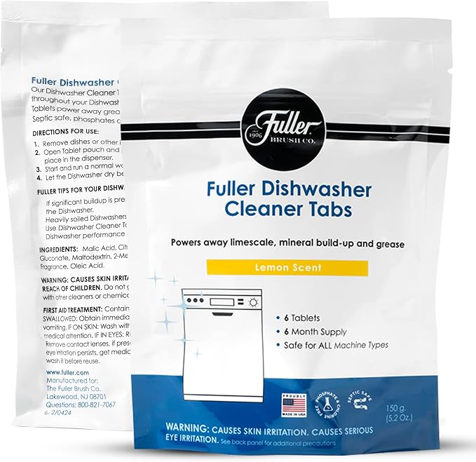 Fuller Dishwasher Cleaner Tabs – Lemon Scent – Eliminates Limescale, Grease & - Image 9