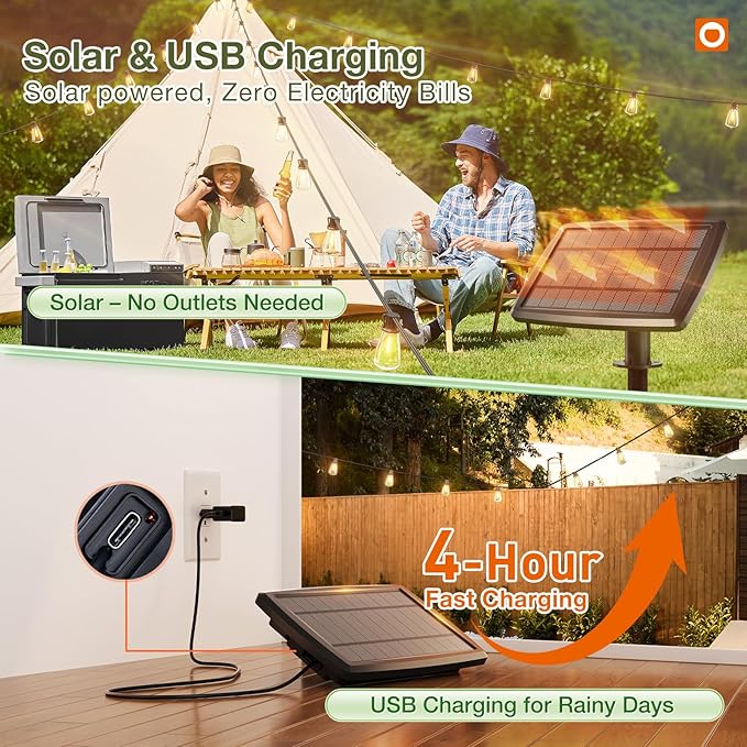 addlon 78 FT Solar String Lights Waterproof, Patio Lights Solar Powered - Image 4