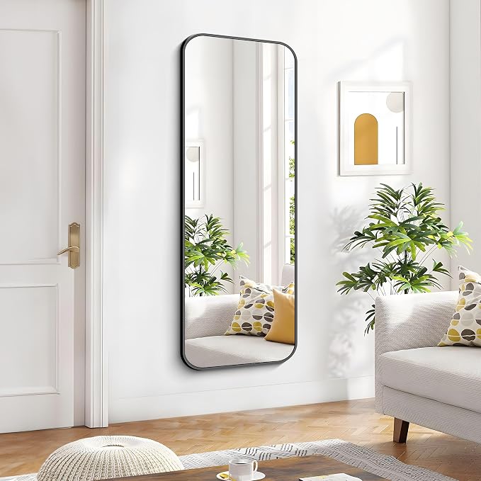BONEWEI 24x60 inch Bathroom Mirror, Wall Mounted Bathroom Frame Vanity Mirror - Image 2