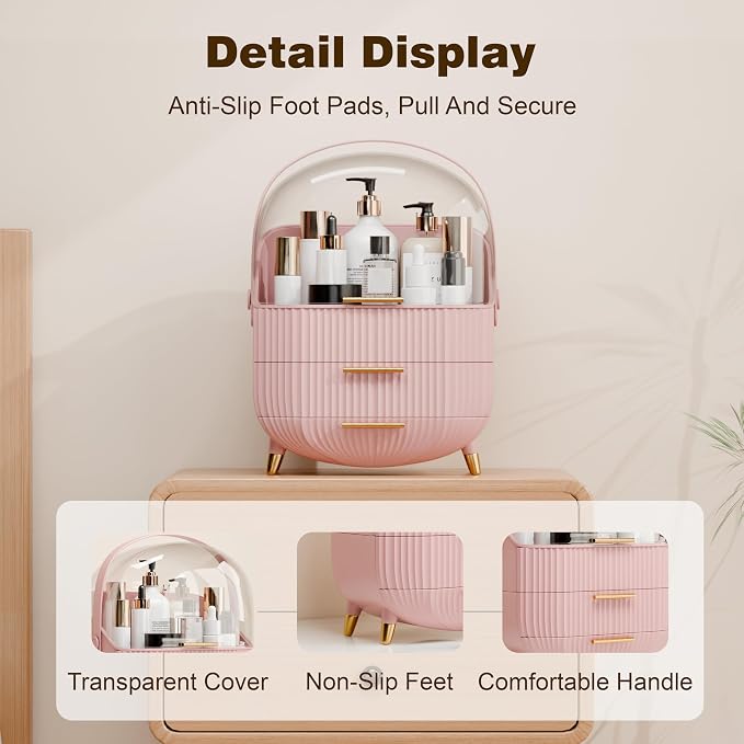 Makeup Organizer for Vanity Cosmetics Skincare Organizers - Image 2