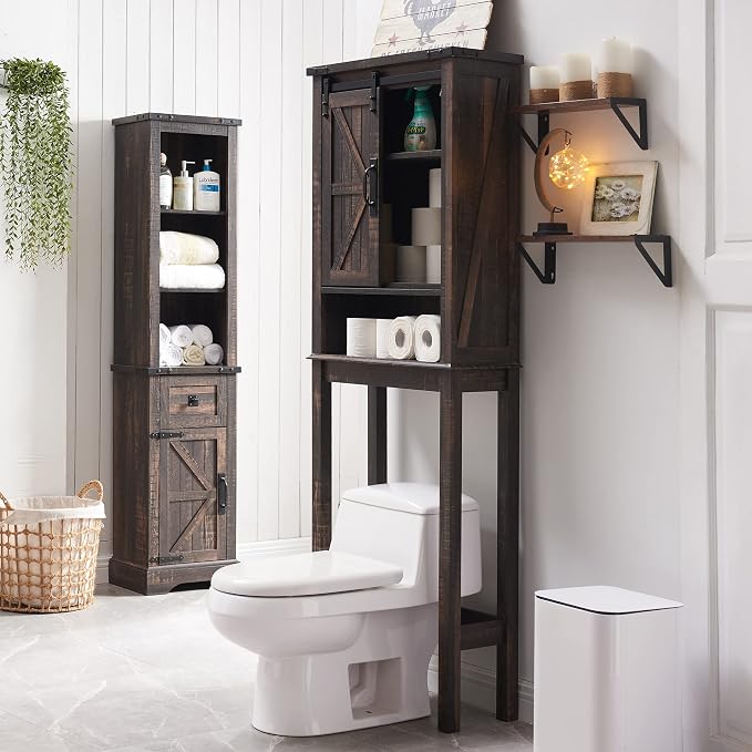 OKD Over The Toilet Storage Cabinet, Farmhouse Storage Cabinet Over Toilet by OKD