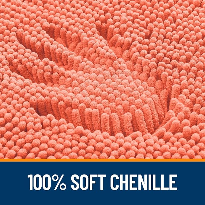 OLANLY Bathroom Rugs Sets 2 Piece, Soft Absorbent Chenille Bath Mats and - Image 2
