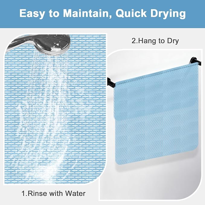 Non Slip Shower Mat: 35"x24" Extra Large Shower Mats - Image 7