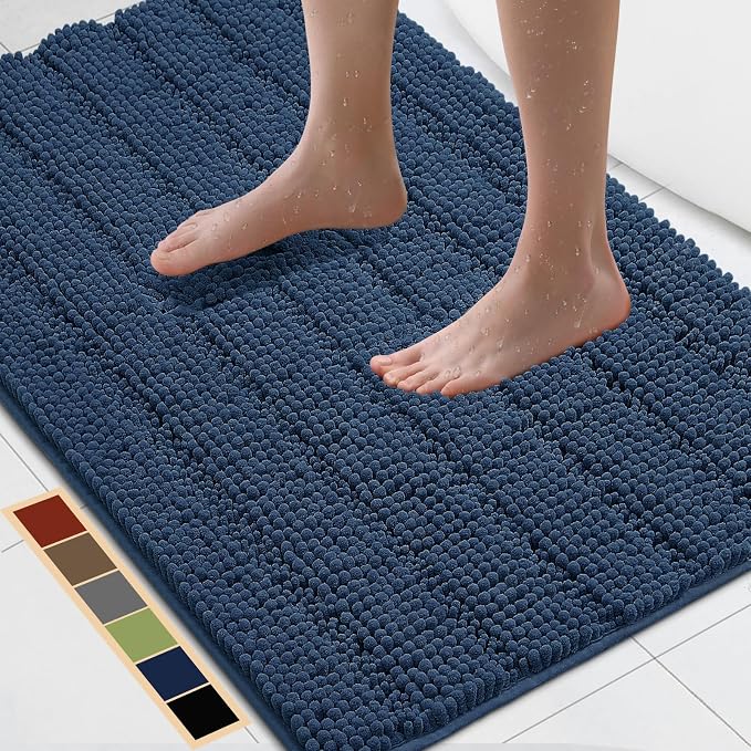 Bcoimo 36"×24" Chenille Bath Mat – Non-Slip by Bcoimo