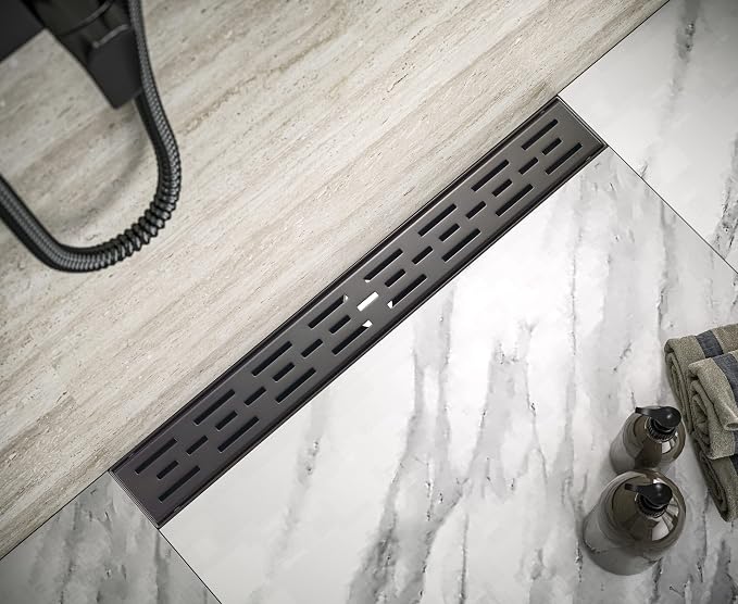 HEATGENE 24-Inch Linear Shower Drain in Venetian Bronze - Image 6