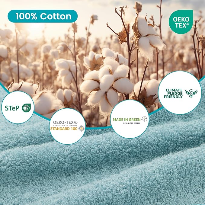 SEMAXE 12-Piece Family Bathroom Towel Set - Image 2