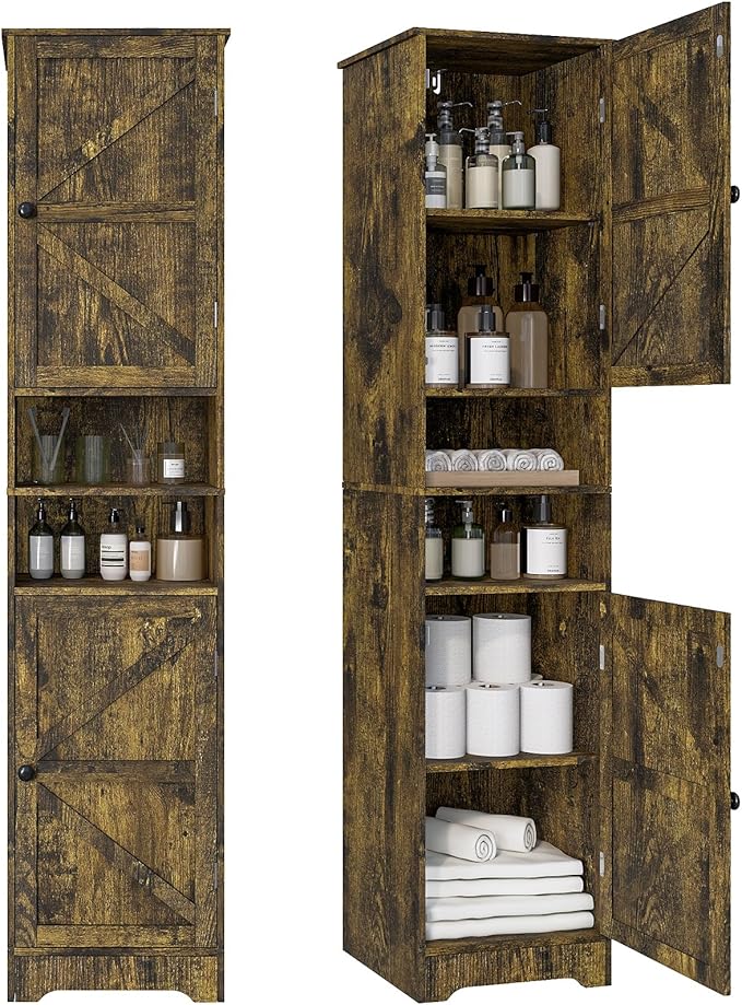 Tall Bathroom Cabinet, Storage Cabinet by Viaozutis